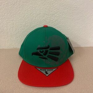 Green and Red Black Eagle Cap